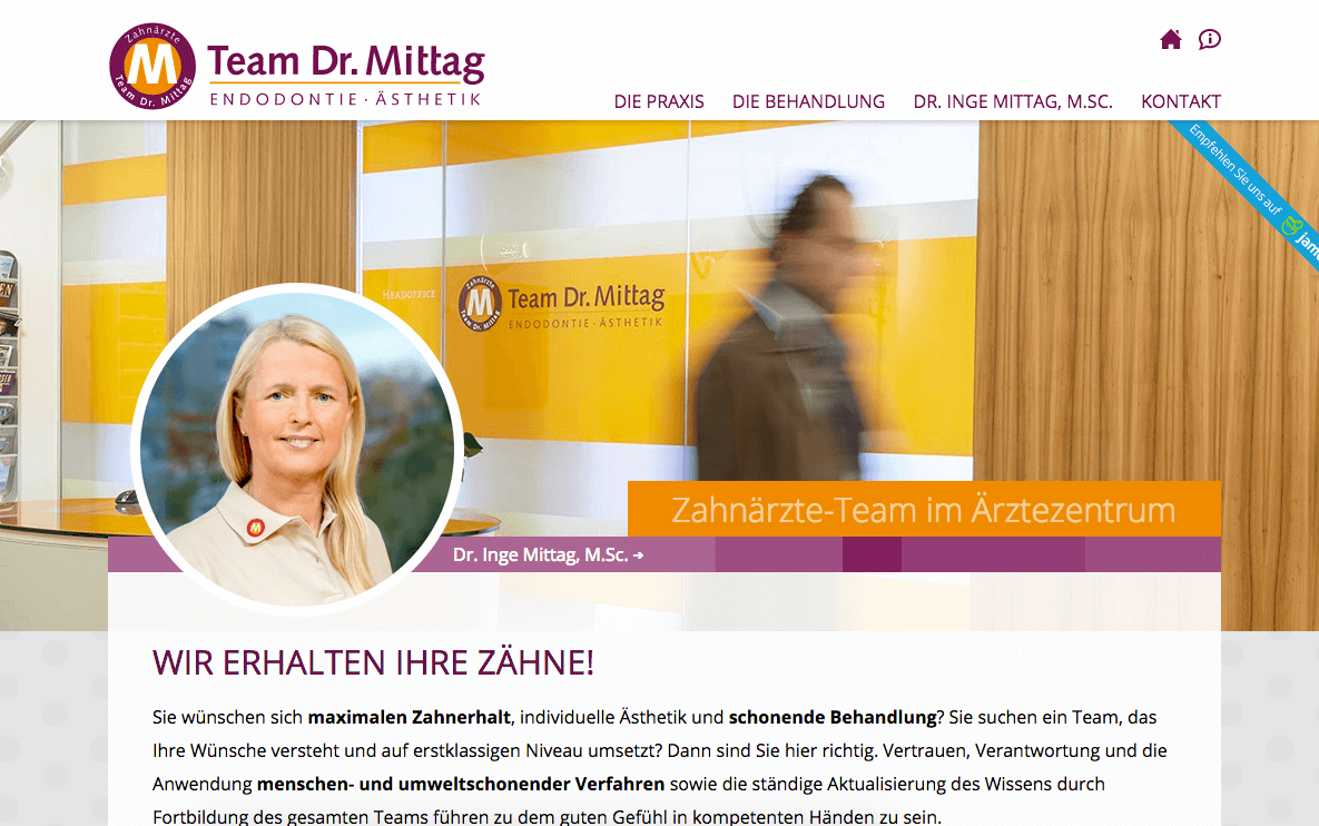 Zahnärzte-Team Dr. Mittag · Praxis für Wurzelbehandlung